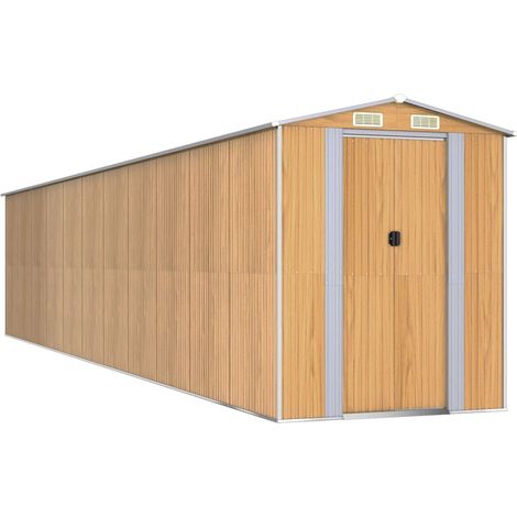 Maison Exclusive - Capanno Giardino Marrone Chiaro 192x938x223 cm Acciaio Zincato