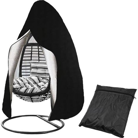 Housse de Chaise Oeuf Housse de Chaise de Jardin en Tissu Oxford Protection UV imperméable - 190x115cm (1/5)