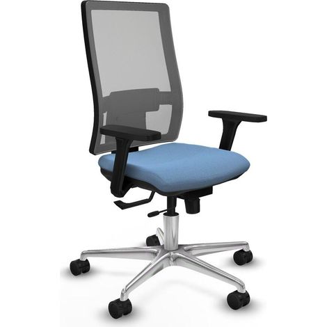 Piqueras y Crespo Horna chaise bureau bleu ciel ergonomique (1/3)