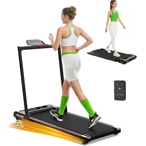 Cinta de Correr Inclinada Akluer 480L-B con Manillar Plegable – Motor Silencioso 2,5 CV, Pantalla LED y Mando a Distancia, Capacidad Máx 150 kg (1/5)