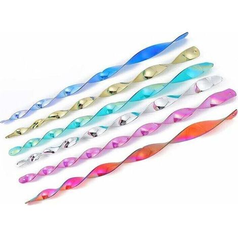 Vogelabwehr, 12 Stück reflektierende Spiralvogelscheuchen zum Abschrecken von Vögeln, 6 Farben (30 cm)