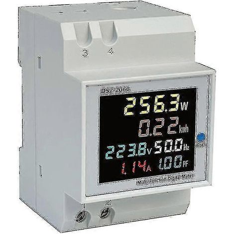 Compteur de puissance/compteur d'énergie/moniteur de puissance 6 en 1 (110 V, 220 V, 380 V, 100 A) - Couleur (1/5)