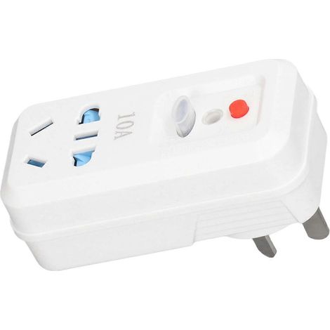 10A Fehlerstromschutzschalter-Steckdosenadapter, Stecker-Leistungsschalter-Umwandlungssteckdose (1/4)