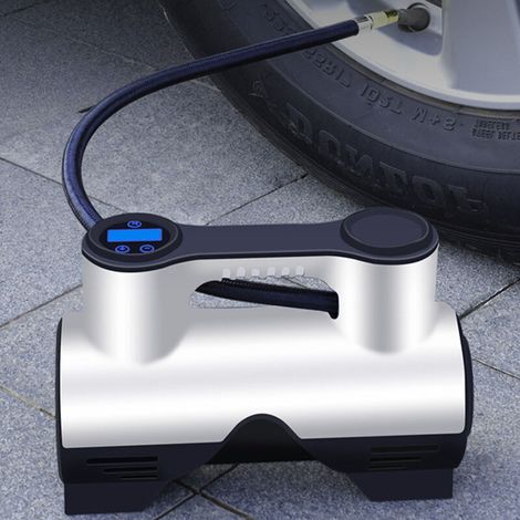 Mini pompa elettrica per pneumatici, senza fili, ricaricabile, per pneumatici di auto e moto, con display digitale, 12V (1/4)