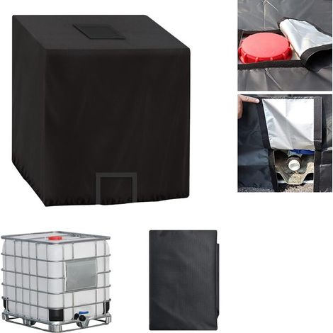 [NEVER USED] Water tank cover, Tank cover for 1000L tank, Protective cover for water tank container, UV and rain resistant, 120x100x116cm