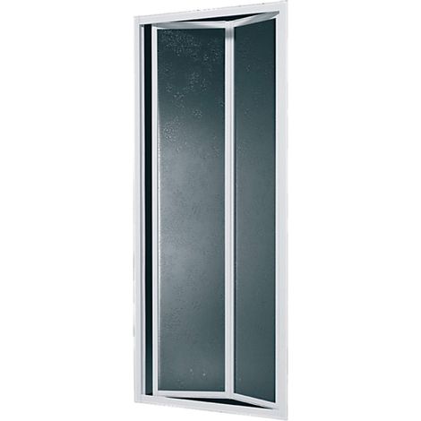"PORTA DOCCIA A SOFFIETTO """"SMERALDA C"""" BIANCO Sp.3 mm 88-93 - Ap. 78 cm" (1/2)