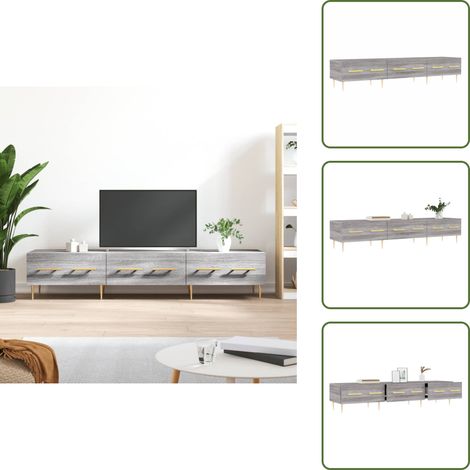 Meuble TV sonoma gris 150x36x30 cm bois d'ingénierie - Meubles Tv - Meuble Tv - Meuble Multimedia - Meuble Hifi - Rangement Tv (1/5)