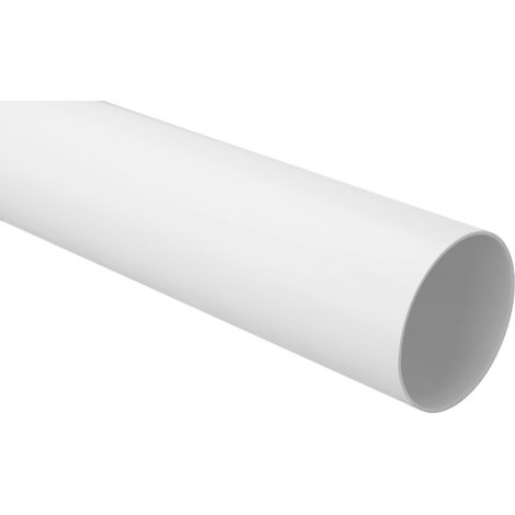 Fallrohr Sparpaket - 100mm, stabiler Kunststoff PVC-U - RainWay L: Weiß, 10 Meter / 5 Stück