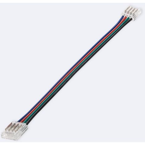 Connettore Hippo Doppio con Cavo per Strisce LED RGB 12/24V DC SMD IP20 Larga 10mm 10 mm