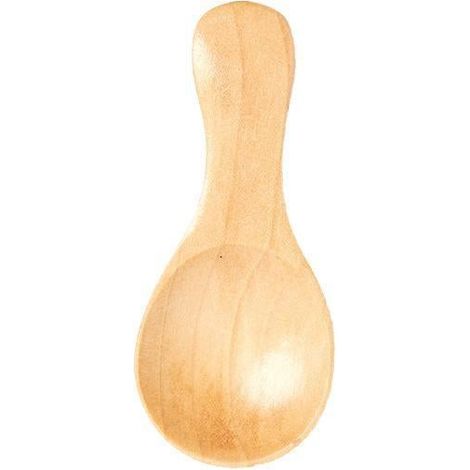 Lot de 5 mini cuillères en bois naturel beige pour épices, condiments et desserts (1/5)