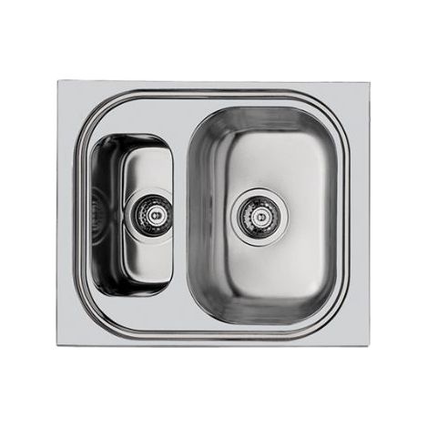 Foster Big Bowl 59.1,5V.STD. Materiale del lavandino: Acciaio inox, Colore del prodotto: Acciaio inox, Numero di vasche per lavello: 2 ciotole. Larghezza: 590 mm, Profondità: 500 mm, Alte... - 7365040