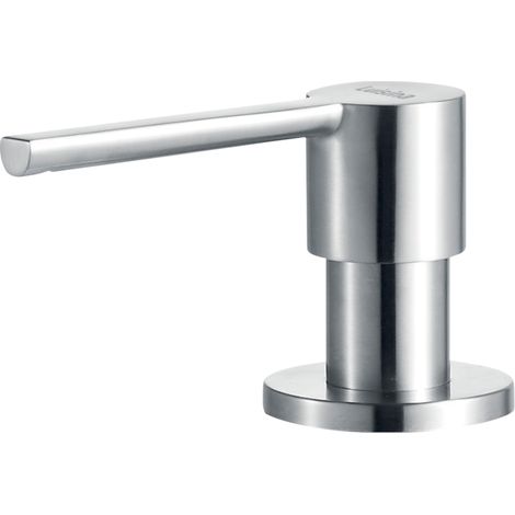 Cuisissimo – Distributeur de savon encastrable inox massif 300 ml – Fixation murale – Intégration cuisine minimaliste – Tête amovible pour recharge facile (1/5)