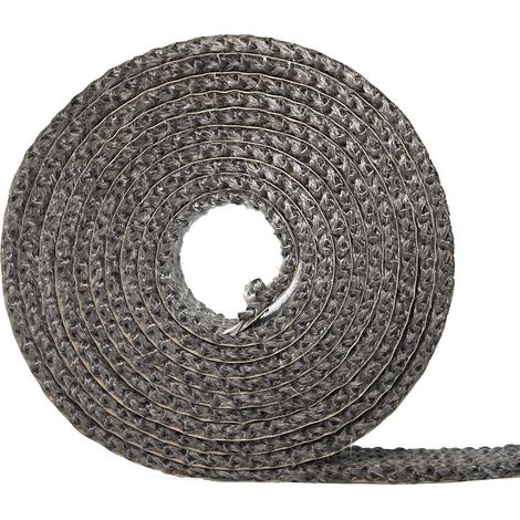 Joint plat autocollant pour poêles et cheminées, largeur 16 mm et épaisseur 3 mm, ruban d'étanchéité plat en fibre de verre résistant aux hautes températures, longueur 1,8 m (1/5)