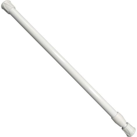 Curtain rod, retractable, installation without screws or drilling, diameter, length 55-90 cm, white