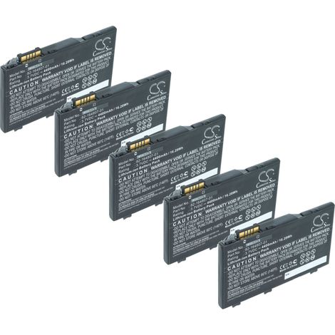 vhbw 5x batteria compatibile con Zebra RFD8500 computer portatile scanner PDA (4400mAh, 3,7V, Li-Ion) (1/4)