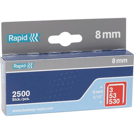 53/8B 8Mm Galvanised Staples Box 2500