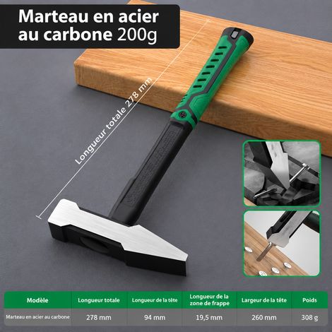 Marteau de mécanicien d'ajusteur rivoir 200 g 200g 30 × 30 × 30 cm 203 g – Livraison gratuite