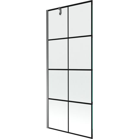 Mexen Next paroi de baignoire 1 volet 80 x 150 cm, motif noir, gun metal - 895-080-000-00-77-95 (1/5)