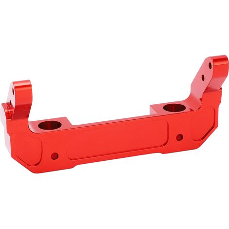 Support de pare-chocs avant en alliage d'aluminium pour voiture RC Axial 1/6 SCX6 (rouge), montage facile et élégant. (1/5)
