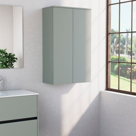 Inda - Colonna bagno con 2 ante e 3 ripiani 60x102 cm - Verde (1/3)