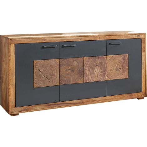 Sideboard Sheesham 170x40x82 gebeizt TURIN 09
