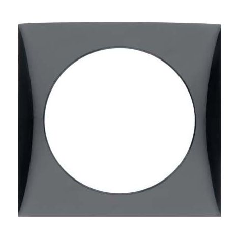 HAGER  CADRE 1 POSTE NOIR BRILLANT