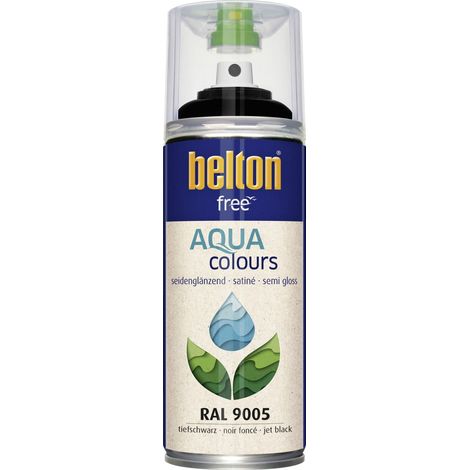 belton free Lackspray AQUAcolours 400 ml tiefschwarz seidenglanz Sprühlacke (1/3)