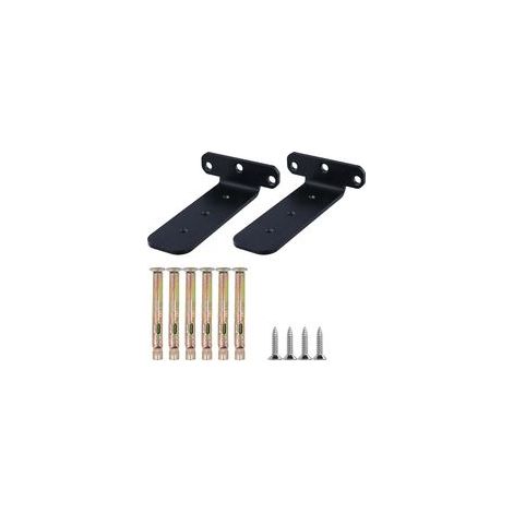Lot de 2 Supports d'Étagère Flottants, Equerre Etagere en Forme de L, Support Etagere Murale, Fixation Etagere Invisible,(Noir, 15 cm)