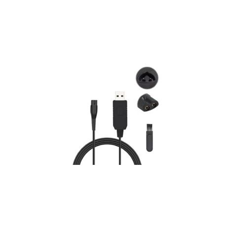 Cavo di ricarica da 12 V per rasoi elettrici Braun serie 5, 7, 9 e 3, adattatore di ricarica di ricambio, cavo di alimentazione compatibile con l'epilatore