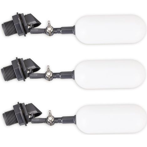 3pcs 1/2 Inch Pool Float Valve, Water Bowl Float Valve with Adjustable Arm Automatic Water Level Control for Cattle, Waterers, Aquariums, Ponds and Hydroponics (1/5)