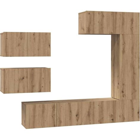Maison Exclusive - Ensemble meuble TV 6 pcs Chêne artisanal Bois d'ingénierie