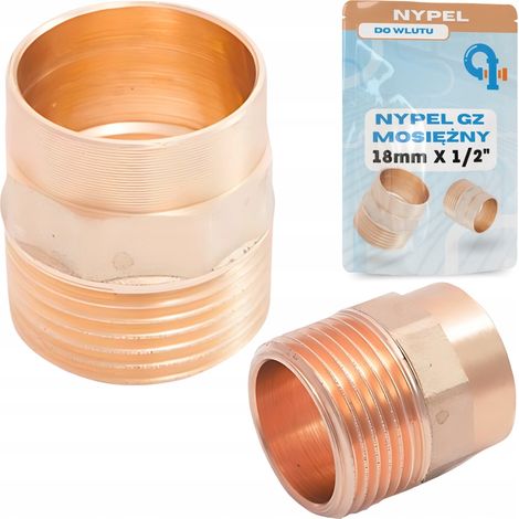 Boquilla de latón de 18 x 1/2 pulgadas GZ para soldar, latón CU (1/4)