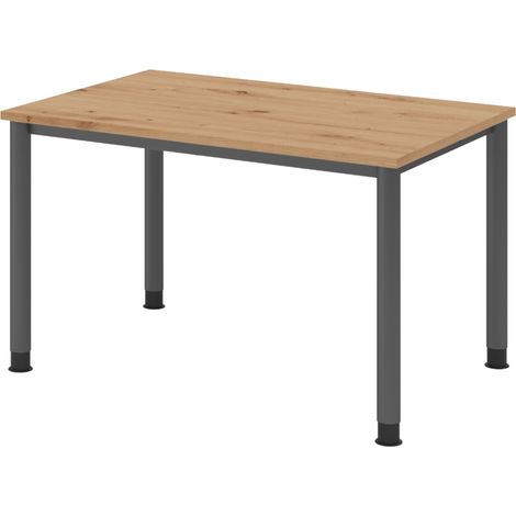 bümö Schreibtisch Serie-H Gestell: Graphit Rechteck: 120 x 80 cm