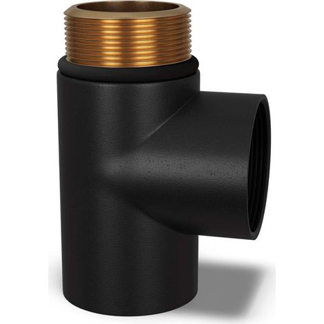 Talus - Black Radiator T-Piece 1/2" BSP