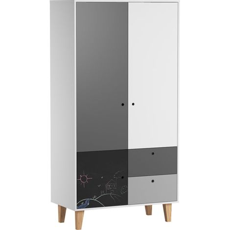 Schrank , grau und schwarz, 201.50cm (1/4)