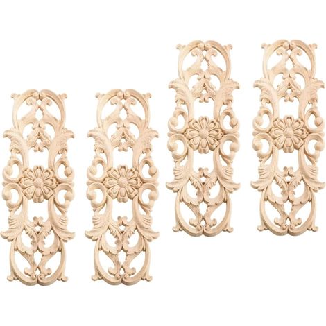 4 incrustations en bois sculpté pour embellir une table de chevet avec (1/5)