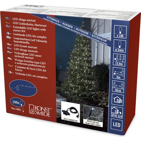 Système Compact à Micro LED Kit de Base Guirlande Lumineuse, Plastique, 3 W, Blanc, 1590 x 1 x 1 cm (1/3)