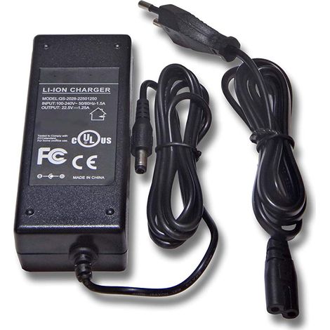 Chargeur pour iRobot Roomba 22,5 V - 1,5 A - Noir