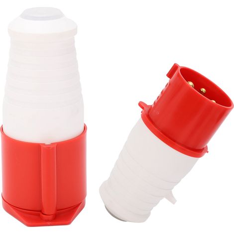 Industrieller 4-poliger 3-Phasen-Stecker, staub- und wasserdicht, 32 A, Wechselstrom 380 V–415 V (1/5)