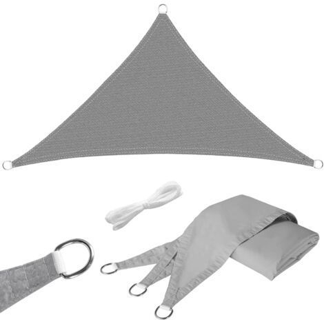 Sunxury – Dreieckiges Sonnensegel 3,6 x 3,6 m – 180 g/m² Oxford-Polyester – 98 % UV-Schutz – Reißfest und wasserdicht – Für Außenbereiche (1/5)