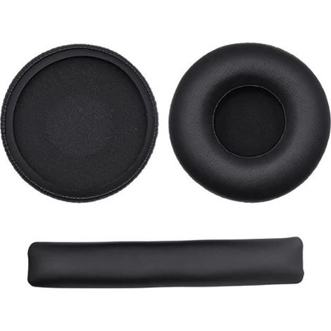 Coussinets de rechange en cuir protéiné pour casque JBL E40 E40BT, avec bandeau de rechange (1/4)