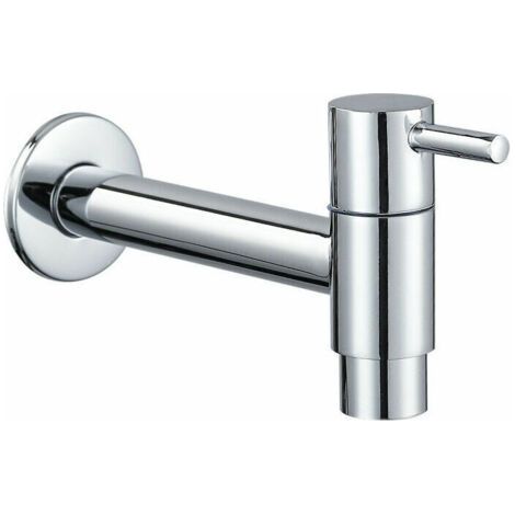 Rubinetto per lavatrice a parete in ottone – Finitura cromata – Installazione semplice – Cartuccia in ceramica resistente