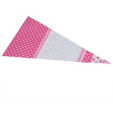 Sachets cellophane transparents en forme de cône, 50 pièces, pour pop-corn, bonbons et friandises, avec liens torsadés. (1/5)