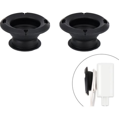 Lot de 2 Enrouleurs Câbles pour Écouteurs et Chargeurs, Adhésif Puissant pour la Gestion des Câbles USB-C Bureau Compatible avec Les Chargeurs MacBook PC et Téléphones (Noir) (1/5)