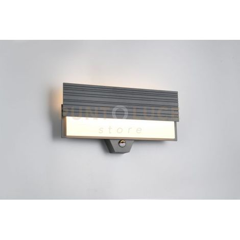 MARIZA APPLIQUE DA ESTERNO LED 10W 1100lm, 3000K FUSIONE ALLUMINIO ANTRACITE CON SENSORE MOVIMENTO IP44 L.40CM