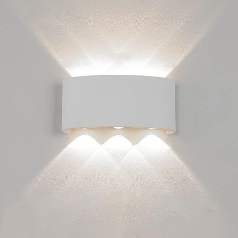 APPLIQUE MODERNA LUCE A LED LAMPADA DA PARETE MURO DA 16W PER ESTERNO BIANCA LUCE NATURALE 4000K (1/2)