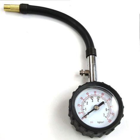 Convient pour manomètre de pression des pneus avec cadran de 100 PSI, haute précision jusqu'à 1 % de pression d'air des pneus, sécurité accrue, manomètre de pression des pneus universel pour camions, (1/5)