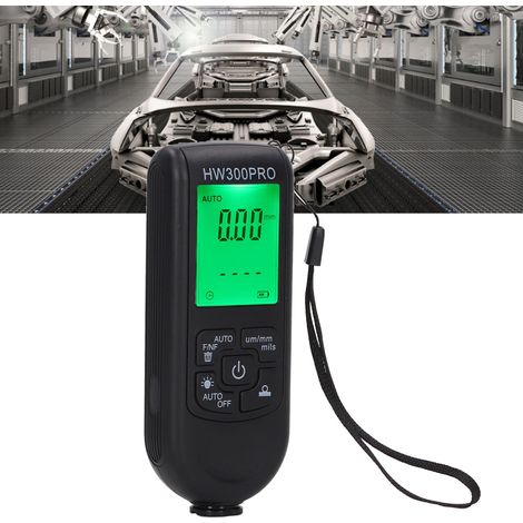 Épaisseur de Couche de Peinture Mètre HW-300PRO pour Métaux - Précis et Fiable, Certifié CE et FCC, Livré Sans Batterie, Noir - KZQ (1/5)