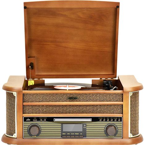 Système rétro hi-fi 2 x 40 W – Platine semi-automatique – Tuner DAB/DAB+ et FM – Lecteur CD et USB – HIF2002DAB – Reflexion (1/4)