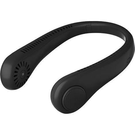 (noir) Ventilateur Portable, Mini Ventilateur De Cou Mains Libres Et Silencieux, Sans Pales, Rglable 360, 3 Vitesses, Adapt Aux Activits Intrieur (1/5)